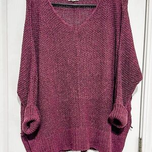 eesome Women's V-Neck Sweater - Rich Purple